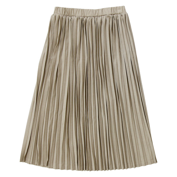 Coco Blanc Gingham Maxi Skirt Brown
