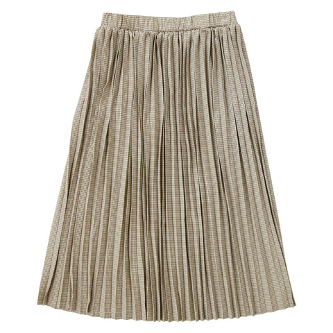 Coco Blanc Gingham Maxi Skirt Brown
