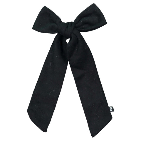 Knot Hairbands Woolly Bow Clip // Black
