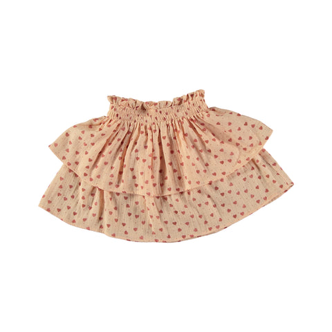 Tocoto Vintage Heart Print Short Skirt Pink