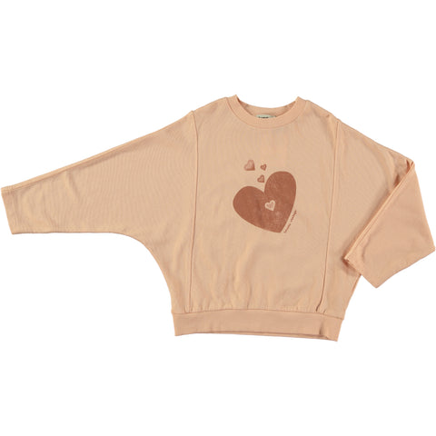 Tocoto Vintage Kid Hearts Sweatshirt Pink