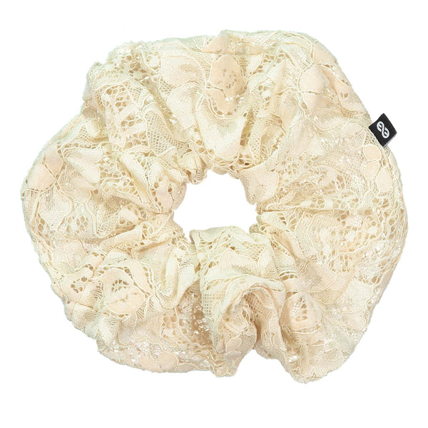 Knot Hairbands Lace Scrunchie // Cream
