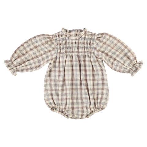 Bebe Organic Valery Romper Nature Check