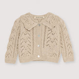 The New Society Lila Baby Cardigan Moonlight White