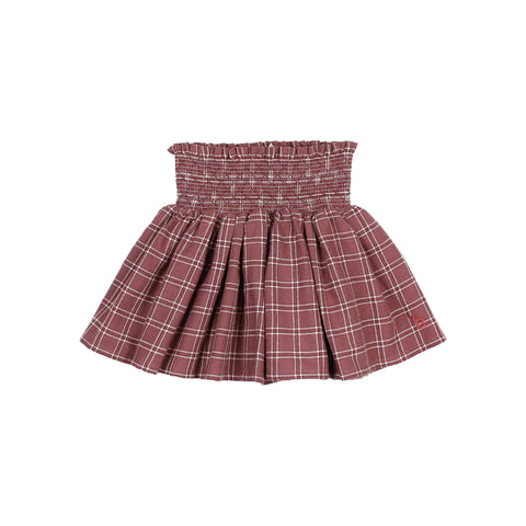 Buho Tartan Skirt Pomegranate