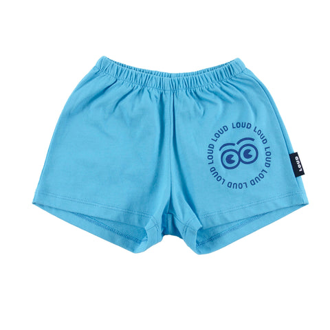 Loud Apparel Hotel Shorts Cyan Blue/Blue Print