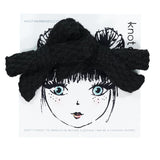 Knot Hairbands Knitted Mini Bow Set // Black