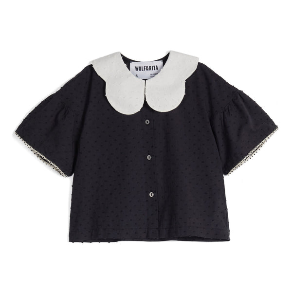 Wolf & Rita Girl Blouse Esmeralda Woven Black Freckles