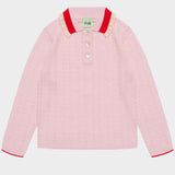 FUB Pointelle Polo Rose Quartz
