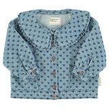 Piupiuchick Jacket Washed Blue Denim Black Hearts