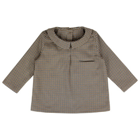 Coco Blanc Houndstooth Peter Pan Shirt