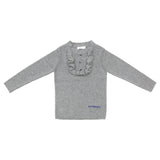 Coco Blanc Ruffle Bib Sweater Grey