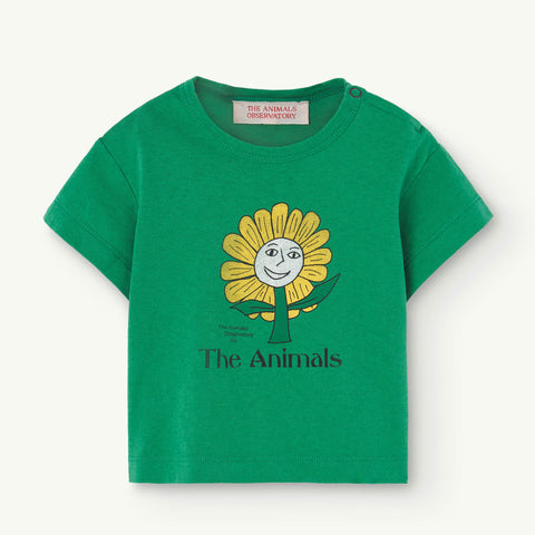 The Animals Observatory Rooster Baby T-Shirt Green