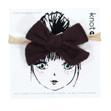 Knot Hairbands Woolly Mini Bow Band // Black