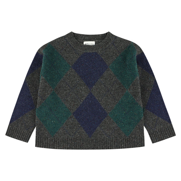 Morley Yves Pull Grey/Navy