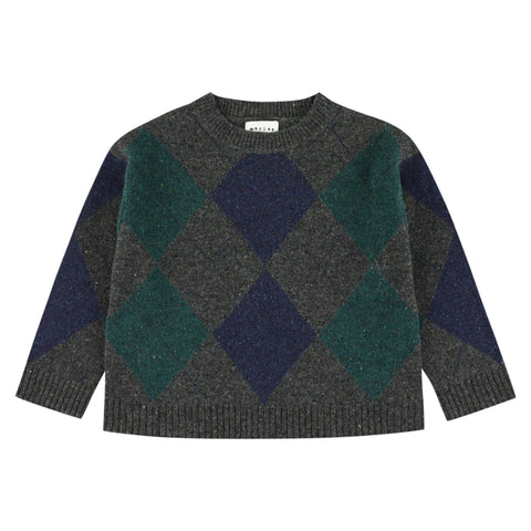 Morley Yves Pull Grey/Navy