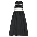 Coco Blanc Striped Maxi Black/Cream
