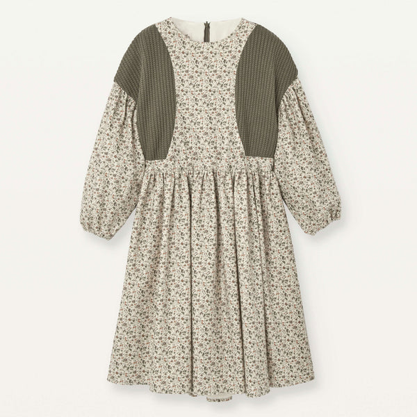 Popelin Floral Print Dress With Side Panels