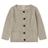 Fub Baby Rib Cardigan Oat Melange