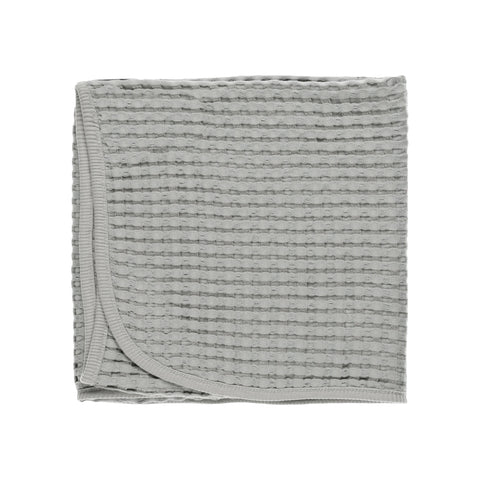 QUINCY MAE WAFFLE BABY BLANKET || DUSTY BLUE