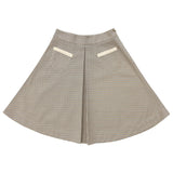 Coco Blanc Front Pleat Skirt Houndstooth