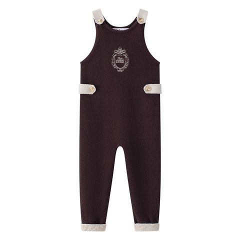 Coco Blanc Long Knit Romper Burgundy