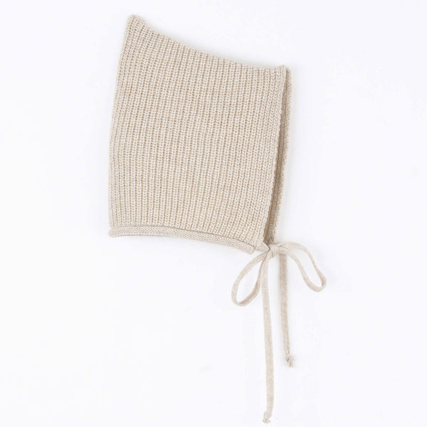 Popelin Sand Knitted Bonnet