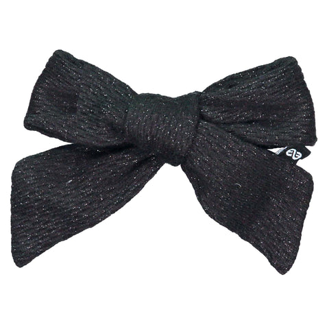 Knot Hairbands Metallic Bow Clip // Black