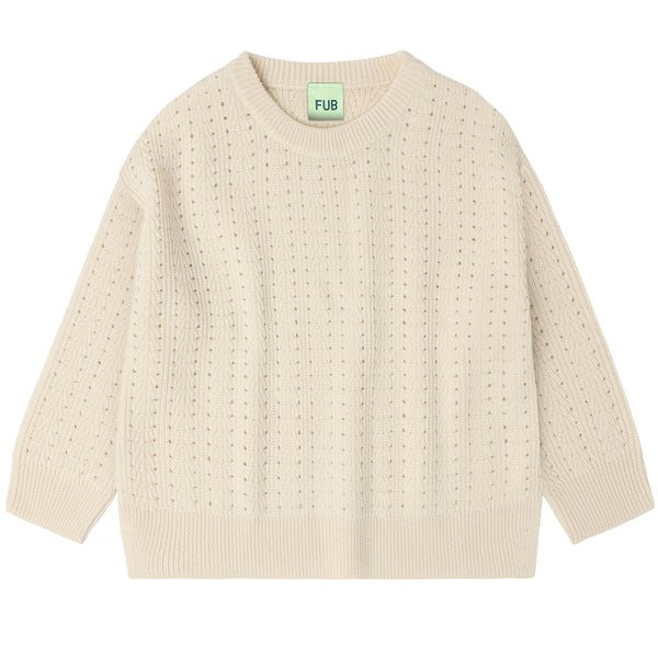 Fub Structure Sweater Ecru