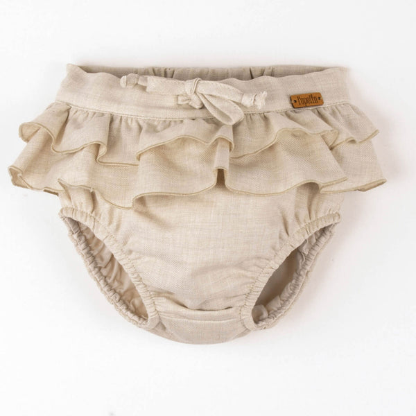 Popelin Sand Double Frill Culotte