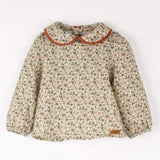 Popelin Floral Print Shirt With Baby Collar