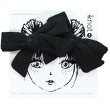 Knot Hairbands Jersey Mini Bow Set // Black