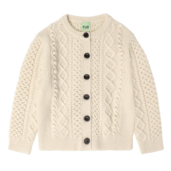 Fub Aran Cardigan Ecru