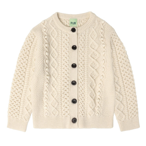 Fub Aran Cardigan Ecru