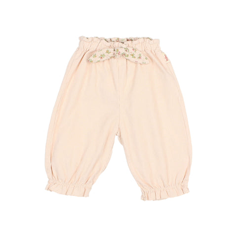 Buho BB Soft Velour Girly Pants Cream Pink