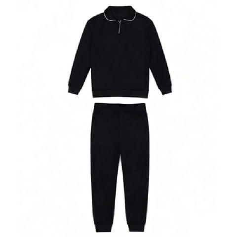 Coco Blanc Velour Pajama Black | AW26