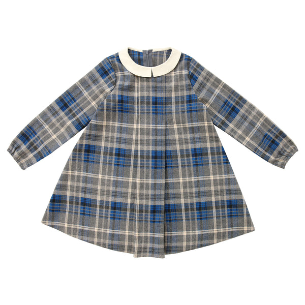 Coco Blanc Plaid Dress Cream Collar