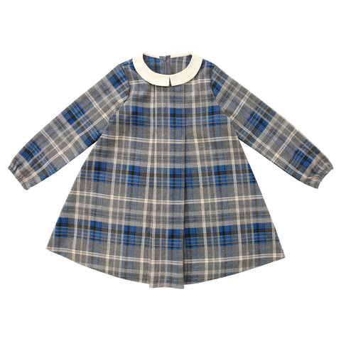 Coco Blanc Plaid Dress Cream Collar