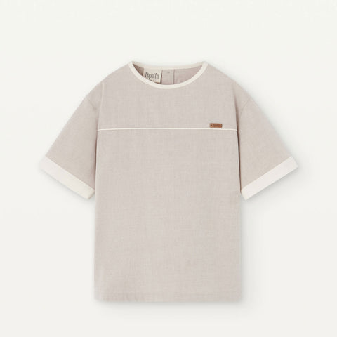 Popelin Sand Yoke Shirt