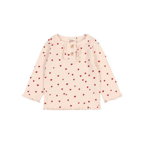 Buho BB Mini Cuore T-Shirt Cream Pink