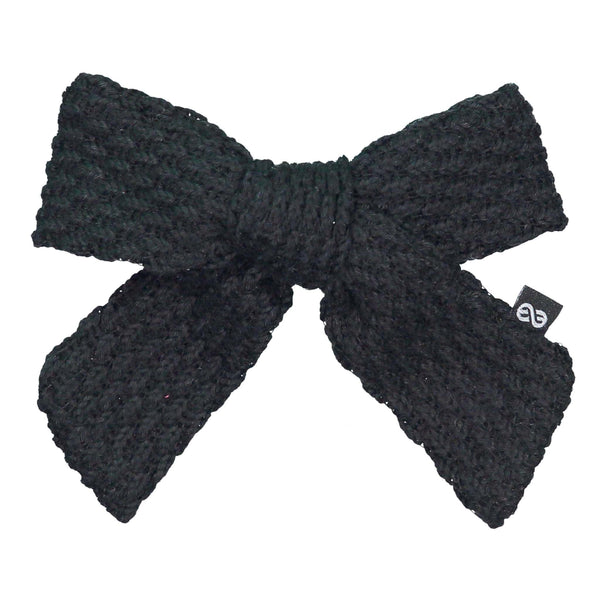 Knot Hairbands Knitted Bow Clip // Black