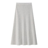 Coco Blanc Knit Skirt Marled Grey