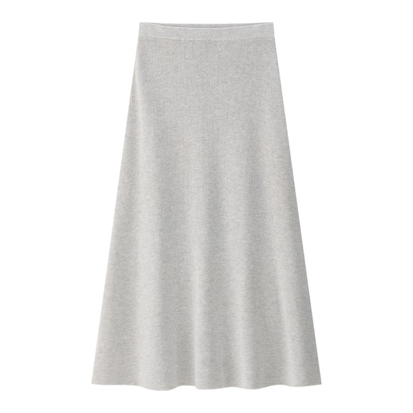Coco Blanc Knit Skirt Marled Grey