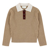 Morley Yucca Girls Knitted Polo Malt