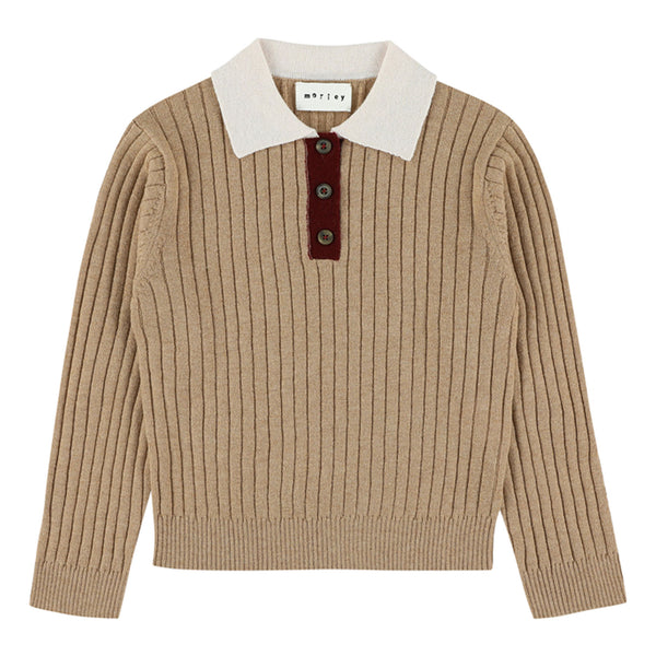 Morley Yucca Girls Knitted Polo Malt