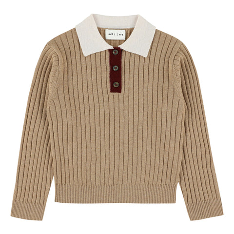 Morley Yucca Girls Knitted Polo Malt