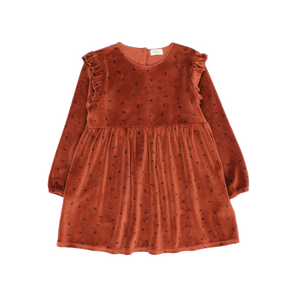 Buho Velvet Cuore Dress Henna