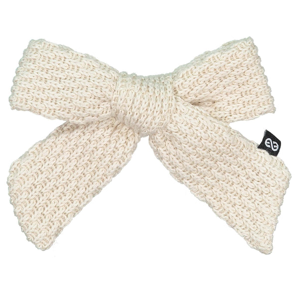 Knot Hairbands Knitted Bow Clip // Cream