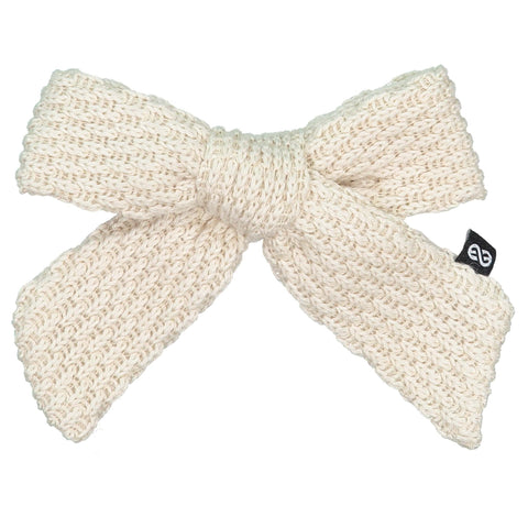 Knot Hairbands Knitted Bow Clip // Cream