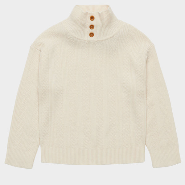 FUB Buttom Up Sweater Ecru